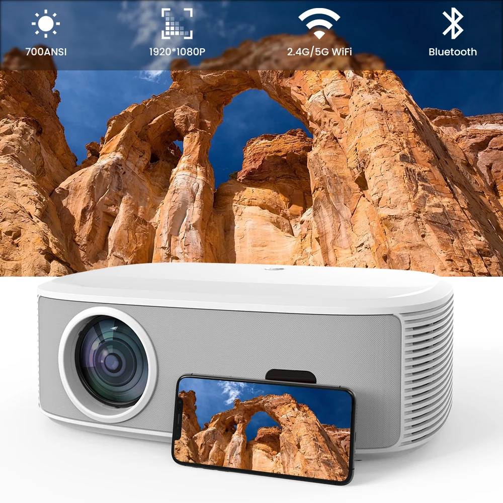 LED Video Home Theater 1080P Projector For 3D Cinema ( For Multiscreen) LCD Presentation Equipment Support Wifi
