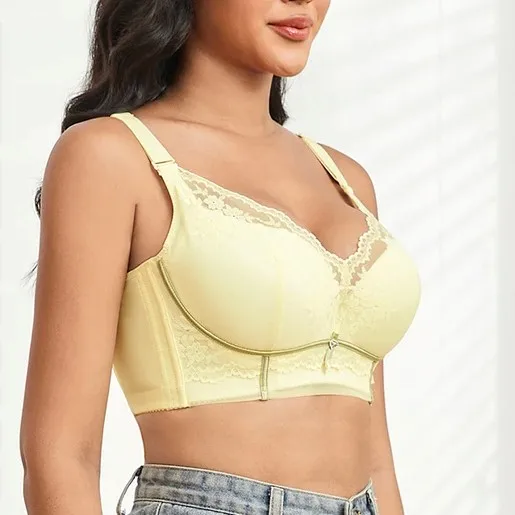 Push Up Bra Plus Size Lace Bras for Women Underwire Brassiere C D E Cup