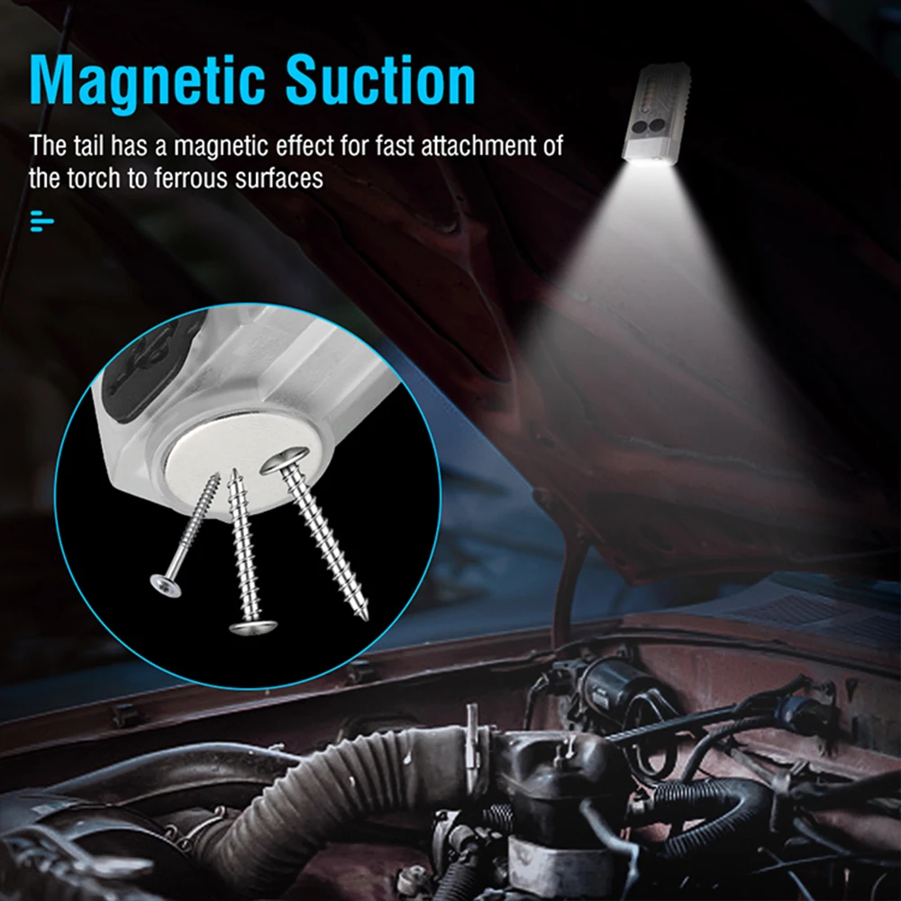 Small Powerful EDC Flashlight 1000 LM Rechargeable Powered Mini Pocket Keychain Flash Light with 365nm UV Red Green Blue Light