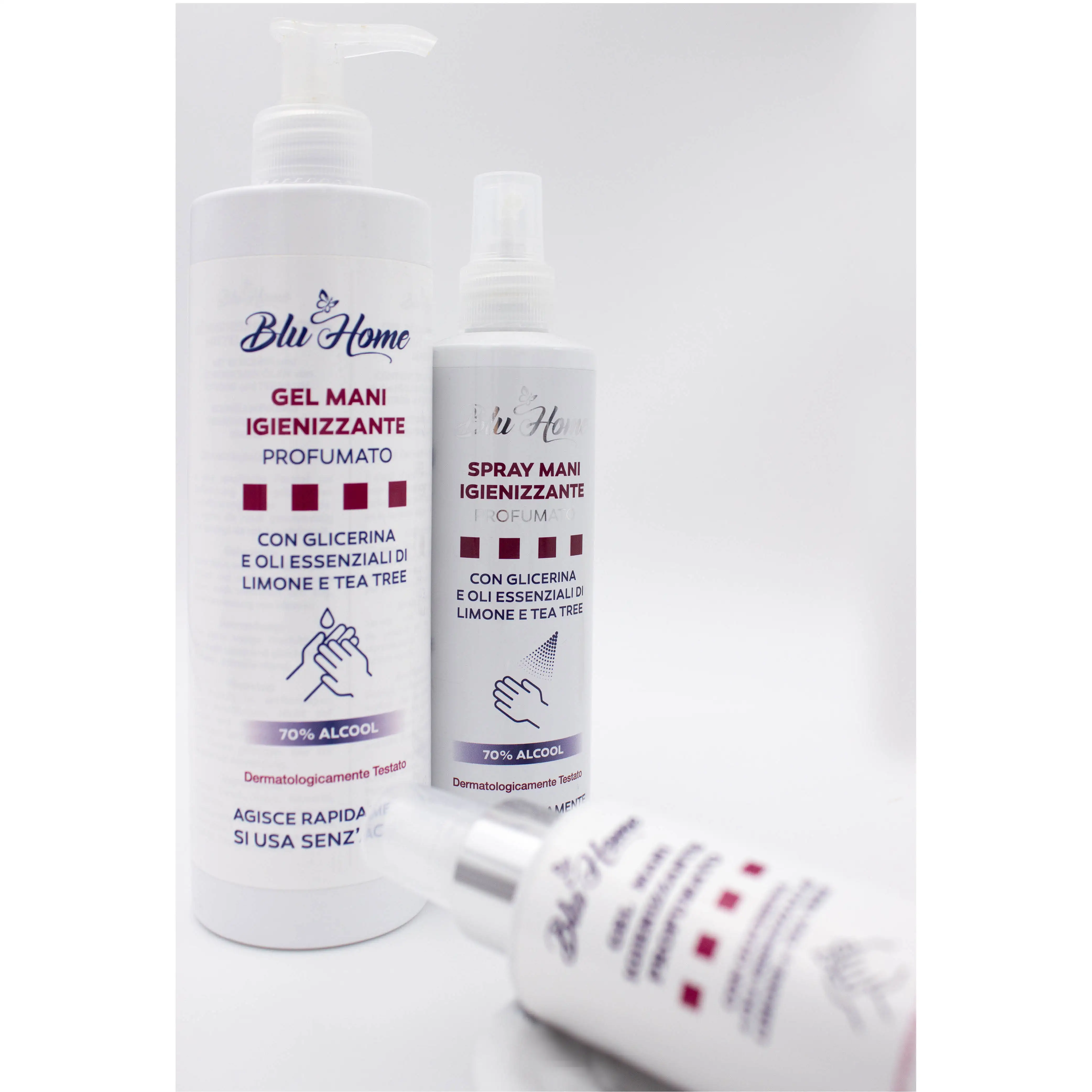 Blu Home Lemon & Tea Tree Scented Hand Gel 500ml Sanitizing Liquid for Kids and Adults Waterless Hand Soap