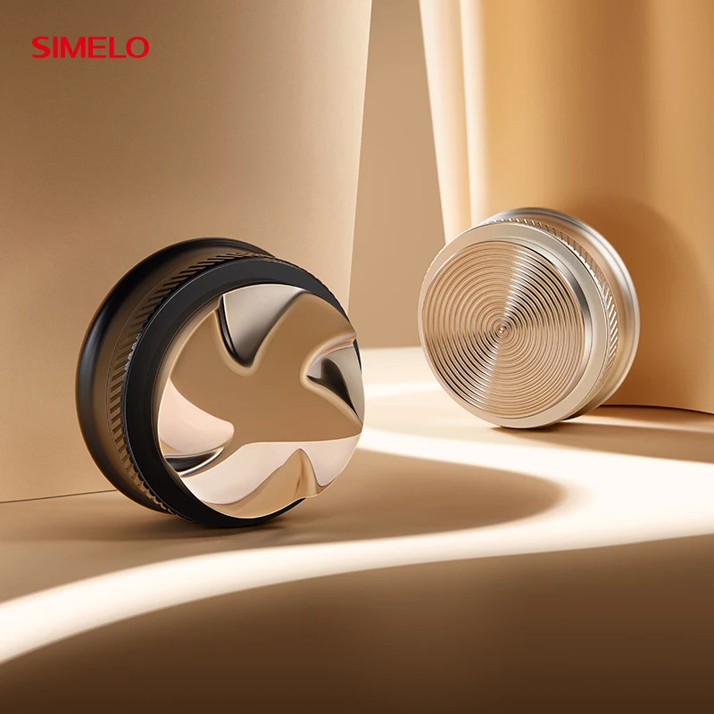 SIMELO 304 stainless steel 58mm Italian Coffee CD Pattern Powder Presser Coffee powder hammer Espresso Coffee Powder Hammer