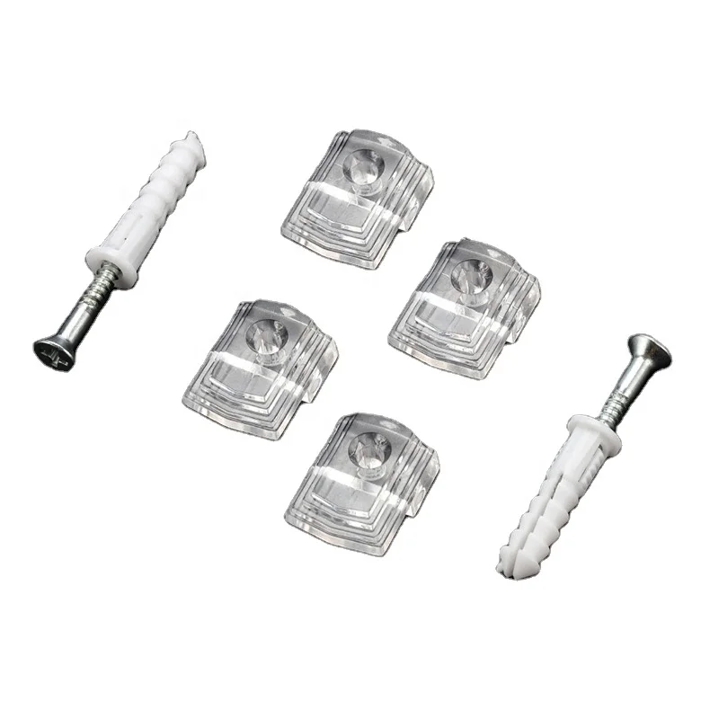 Mirror Holder Clips 6mm 4mm 3mm Crystal Clear Plastic Mirror Clips Glass Retainer Clips