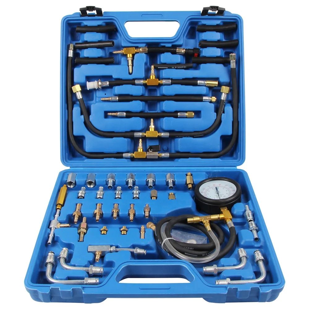 VIKTEC Engine Fuel Injection Pressure Tester Gauge Master Automotive Tool Kit
