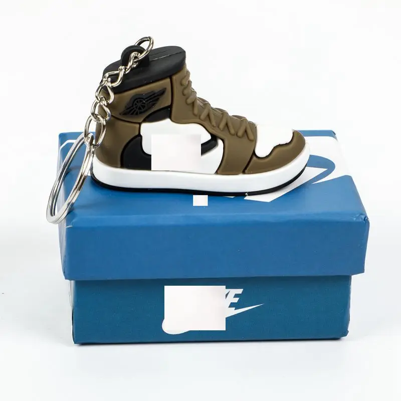 Wholesale Mini Sneaker Key chains 3D Basketball Keychain Keytag