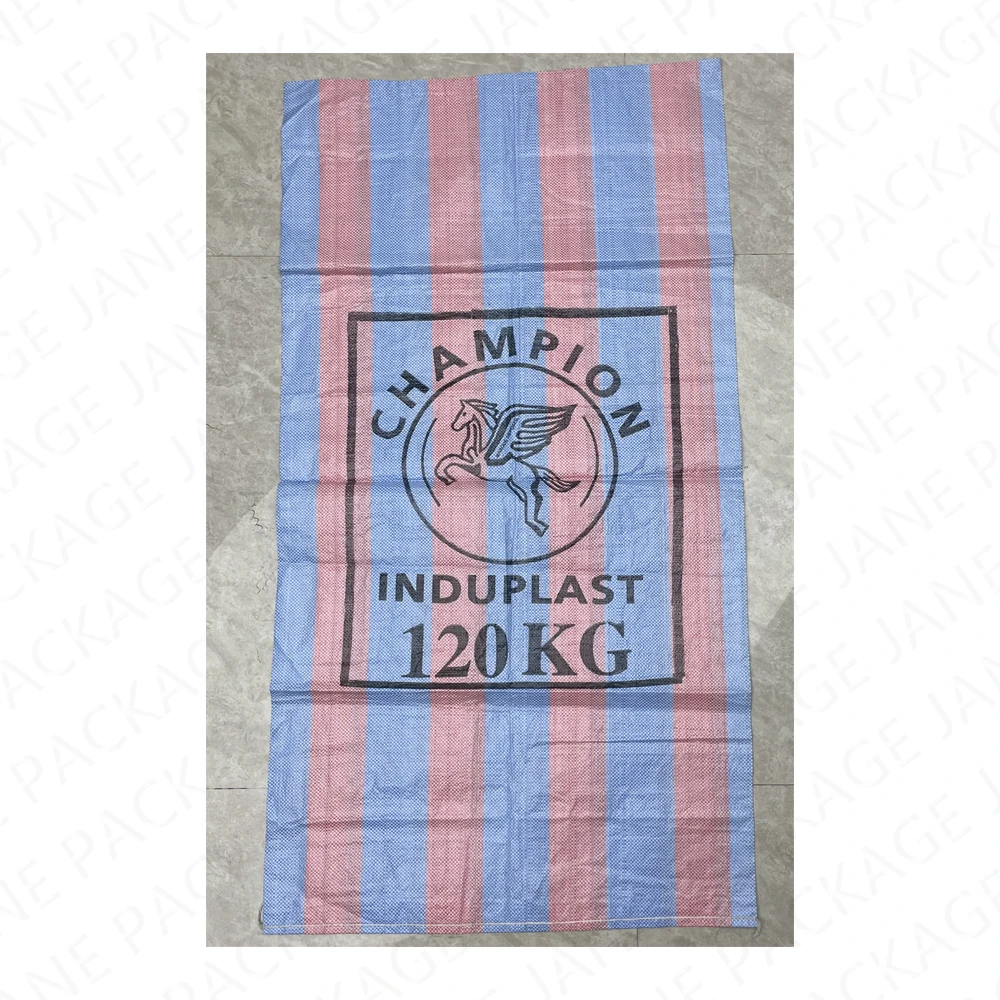 recycled pp big size sack 100kg 120kg red and blue mix weaving pp sack