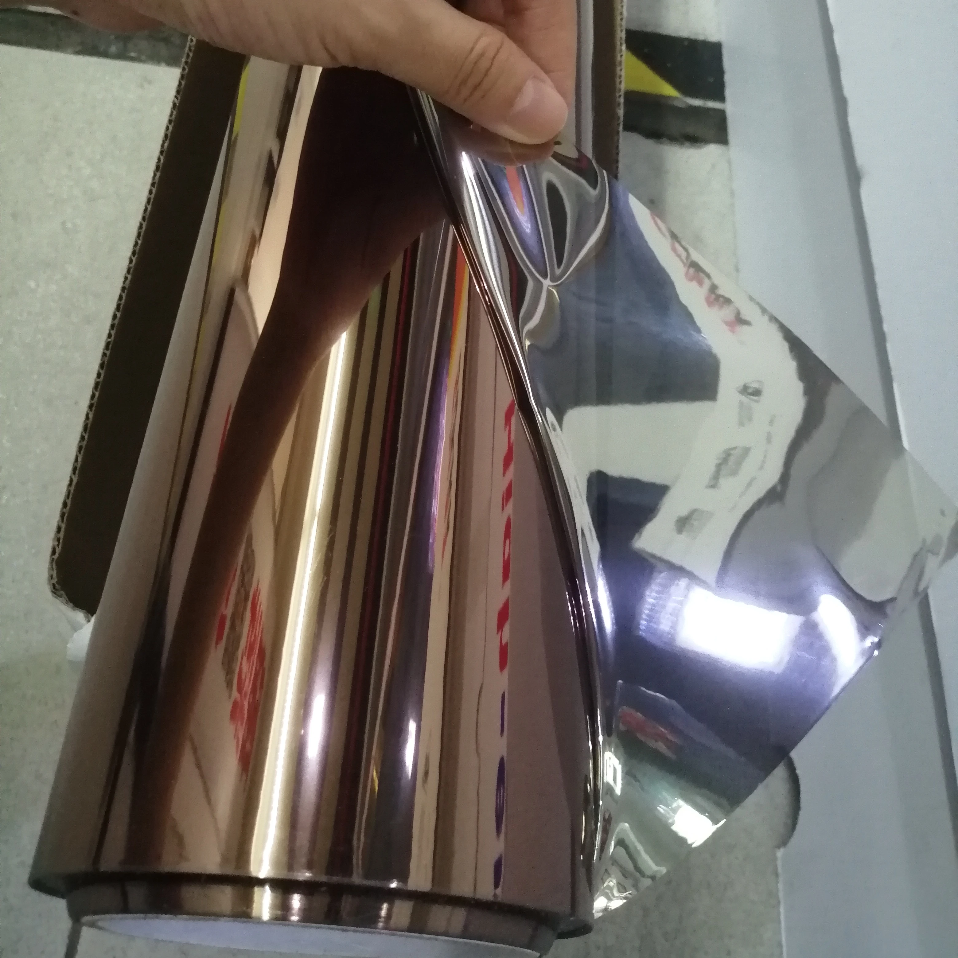 Коричневая Серебряная декоративная Строительная металлическая архитектурная оконная пленка отражающая зеркальная