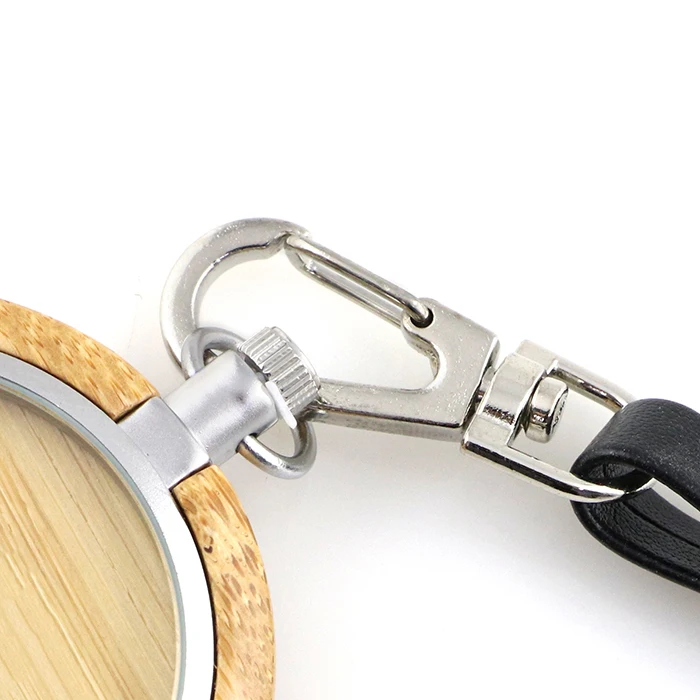 japan handmade chronograph metal bamboo wood pocket watch for men and women