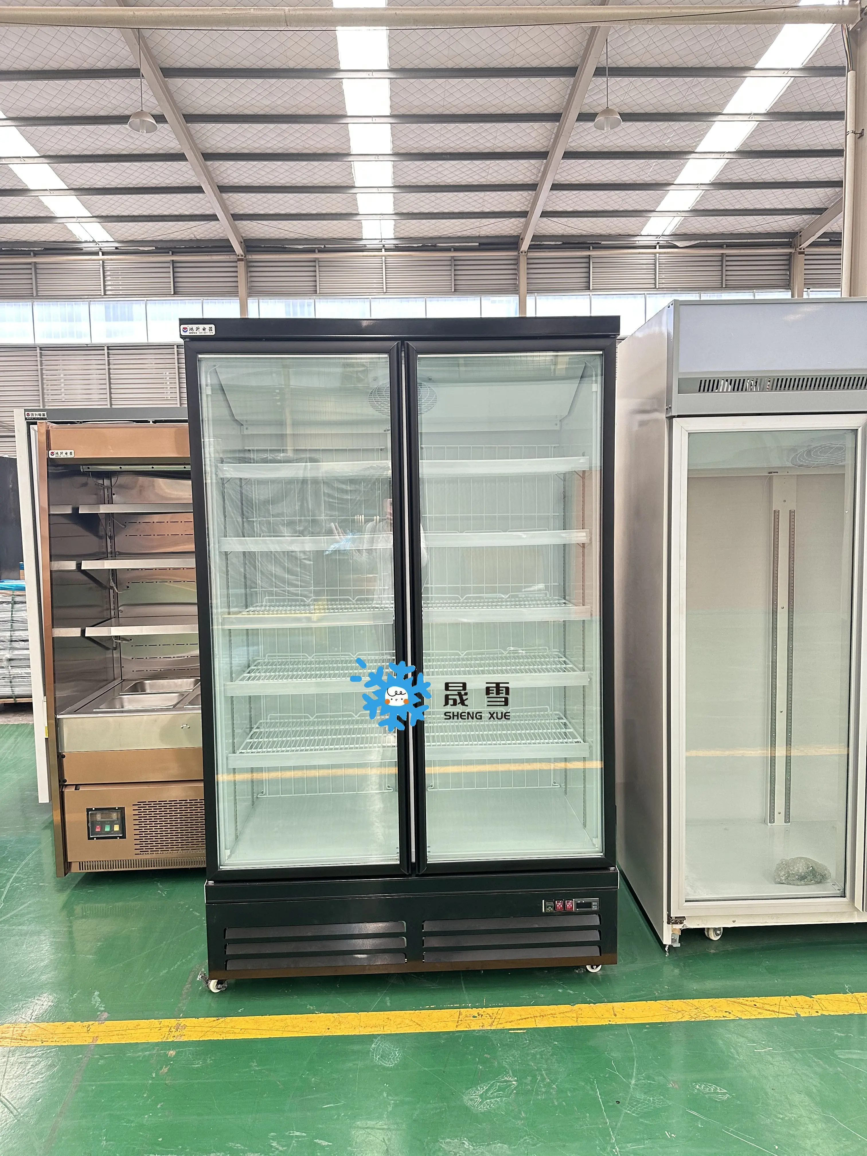 Single Door 400L Ice Cream Display Freezer Super Cool Glass Door Refrigerator Showcase for Frozen Food for Supermarket Use