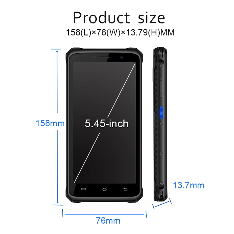 Edoo Pda Android 9.0 Gms Passed Wireless Barcode Scanner Handheld Pda Android Rugged Mobile Pdas For Warehouse