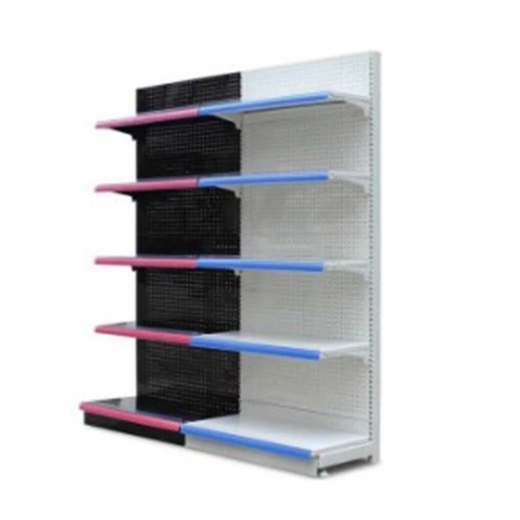 Double Side Gondola Display Shelf Selective Long Span Supermarket Shelving Assemblable 5-layer Store Racks