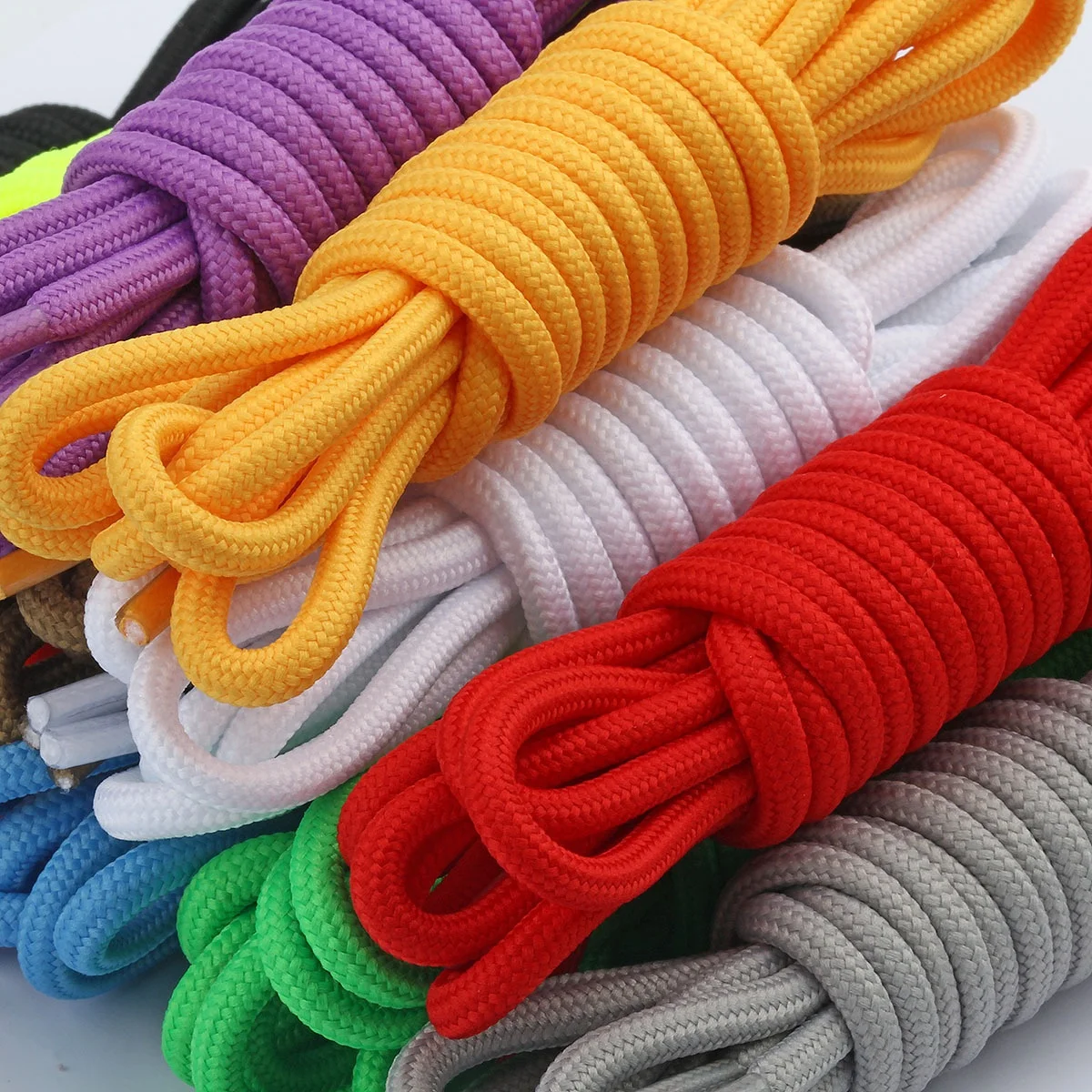 Custom Cotton Material Martin Boots Shoe Laces Multicolor Printed Elastic Shoelaces Flat 8mm