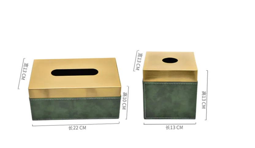 Home Hotel Fashion Cover Storage metal cheap napkin holders leather cover tissue box
