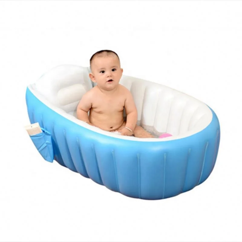 
Amazon Folding Portable bathtub inflatable bath tub Child tub Cushion Warm winner keep warm portable bathtub With Air Pump 