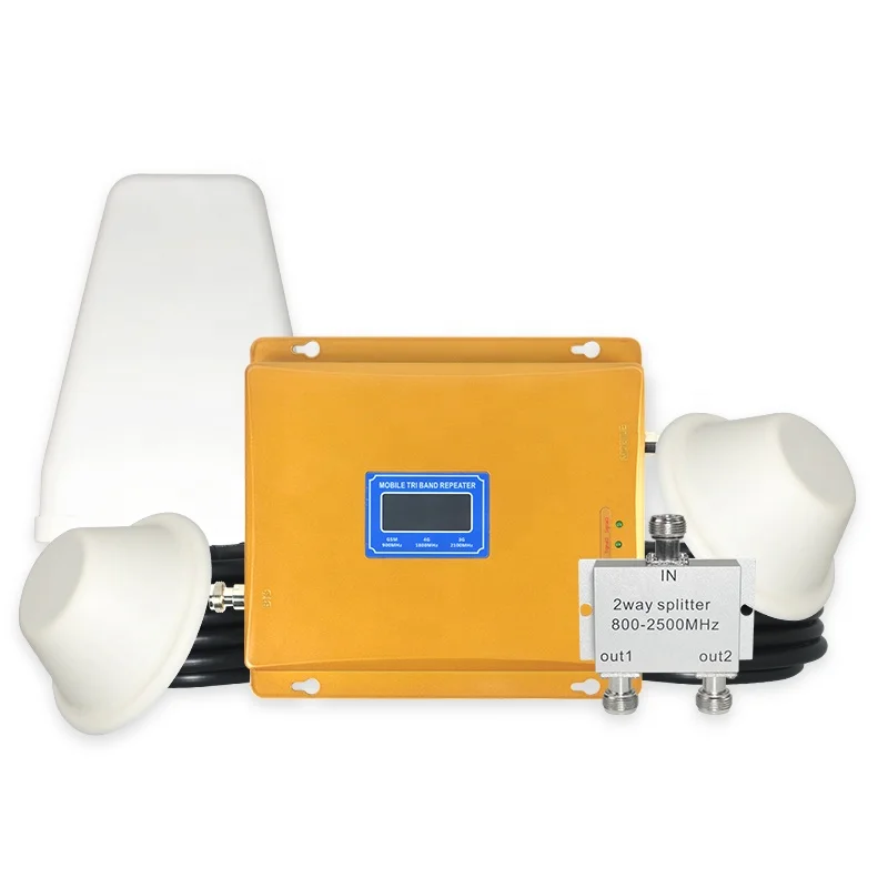 Dual band GSM 2g 3g 4g lte mobile network booster 900/1800mhz signal repeater with Antenna signal booster repeater 3g 4g lte