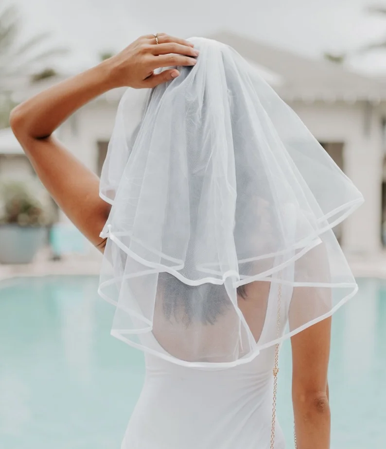 Длинная белая свадебная фата, идеальный аксессуар для свадебной вечеринки для счастливой Невесты
