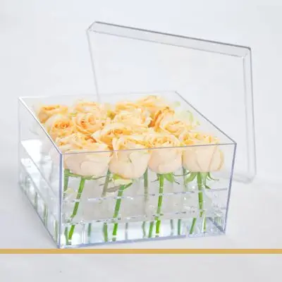 
Wholesale Acrylic Flower Gift Box Florist Transparent Rose Box Florist Flower Crystal Gift Box 