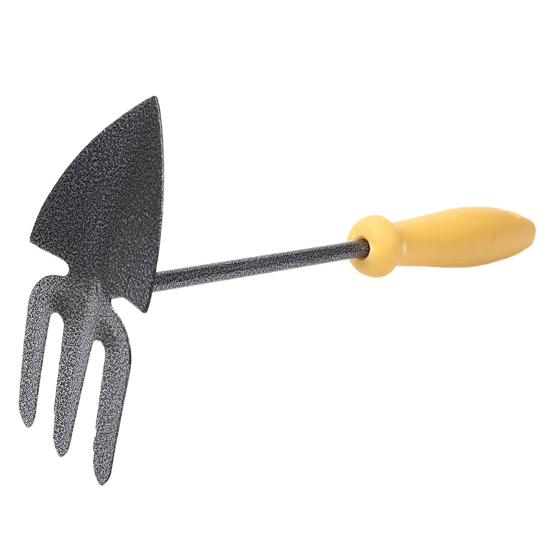 Five Teeth Garden Iron Steel Hand Rake Leaf Rake for Gardening Cultivating Loosening Weeding Mulching