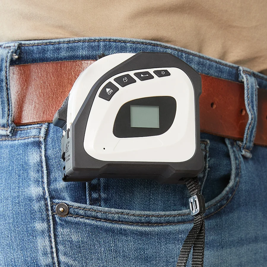 2 in 1 LCD Display Laser Tape Measure 40M Rechargeable Measurement Tool 5M Laser Measuring Tape Distance Meter