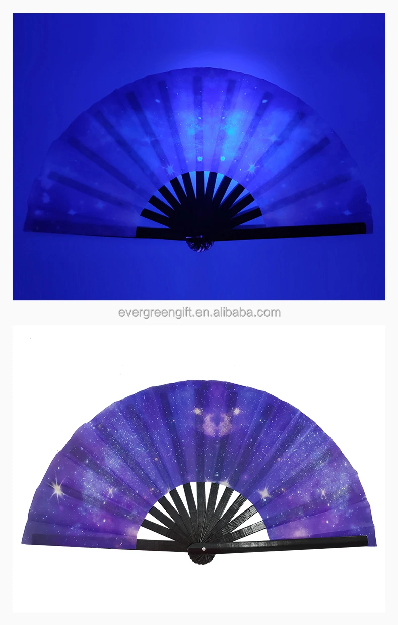 2022 custom large chinese uv hand fan