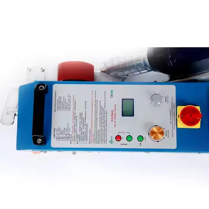 3400W Welding Confidential Film Or Aluminum Foil Uniformly Coated Polyethylene Covered Belt Lap Welding PVC Liner Automatic