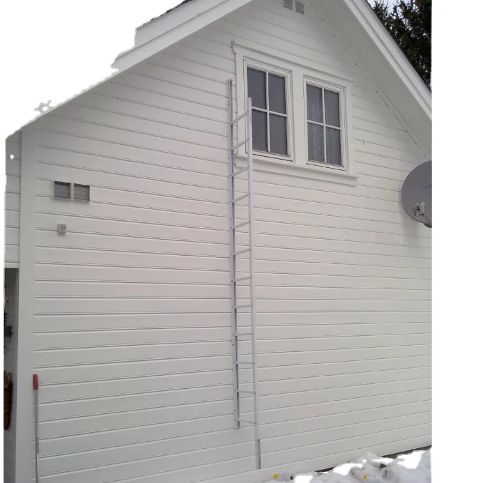 Aluminum Escape Ladder Retractable 2 Story Fire Emergency Portable Ladder on the Wall