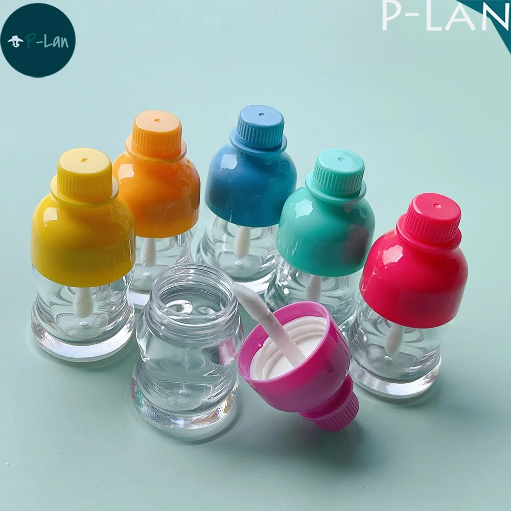 P-Lan Stock Drink Bottle Cola Shape 5ML Empty Liptint Tube Container Yellow Pink Green Cosmetic Coke Lip Gloss Bottle For Girls