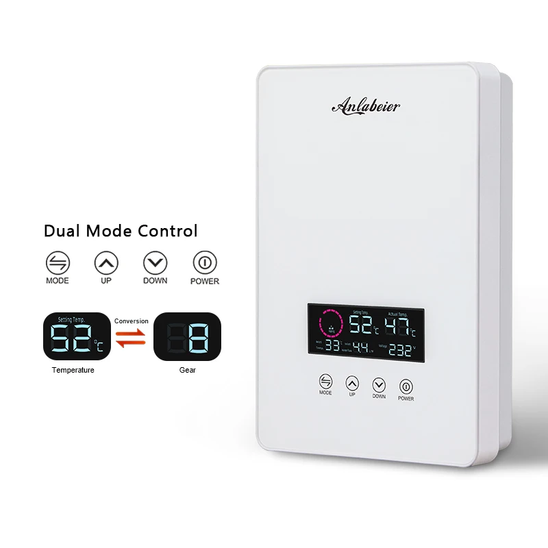 Competitive Price 220v 8000w fast heating instant water heater bathroom shower hot mini electric water heater for shower