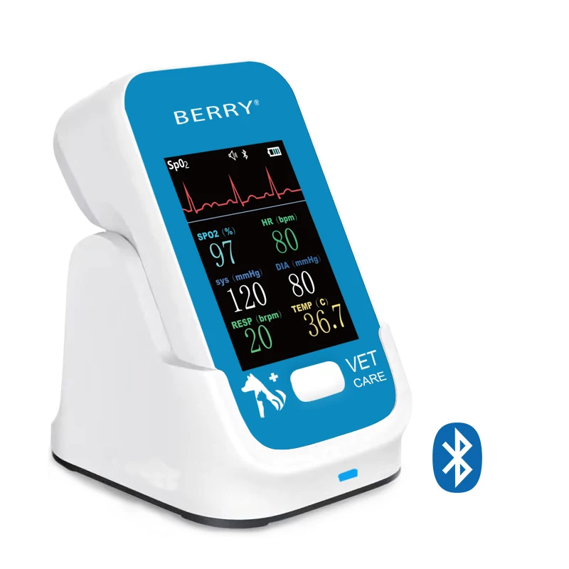 Hot sale in Colombia 6-parameter pet monitor Wireless charging Veterinary Equipment BERRY AM6200 veterinary Monitor