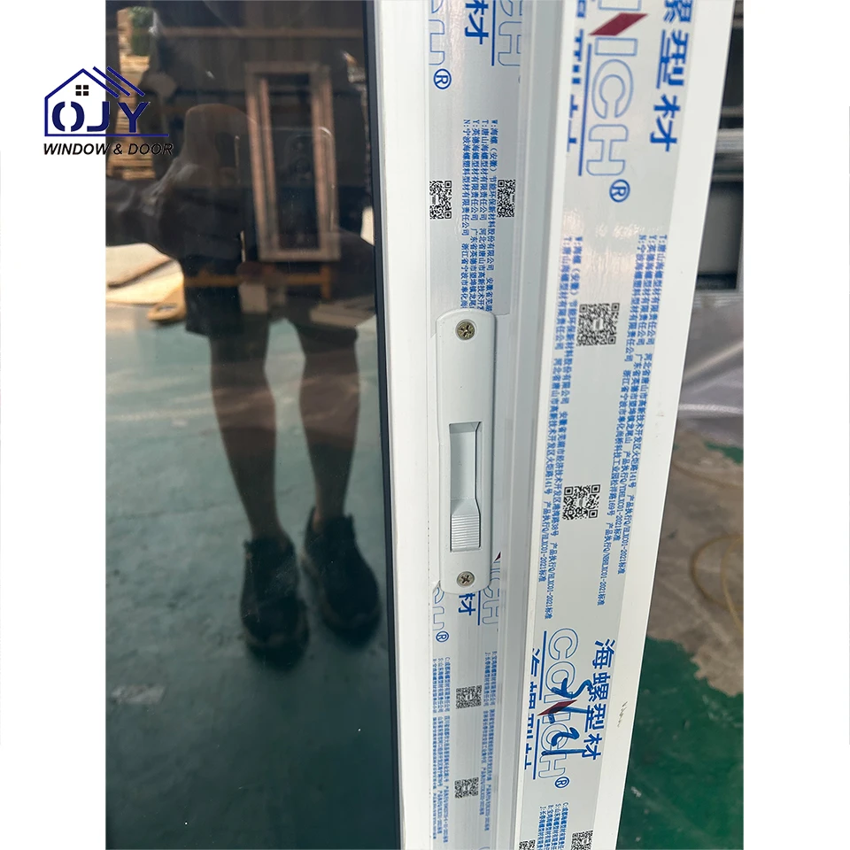 Factory Direct Sale Popular Safety Toughened Hurricane Impact Double Glass PVC Window For Home