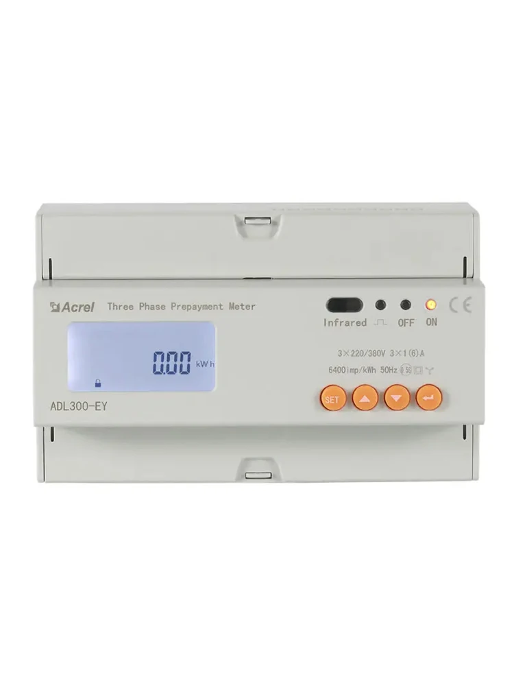 Acrel ADL300-EY smart prepaid electricity meter with RS485 din rail installation IoT cloud platform
