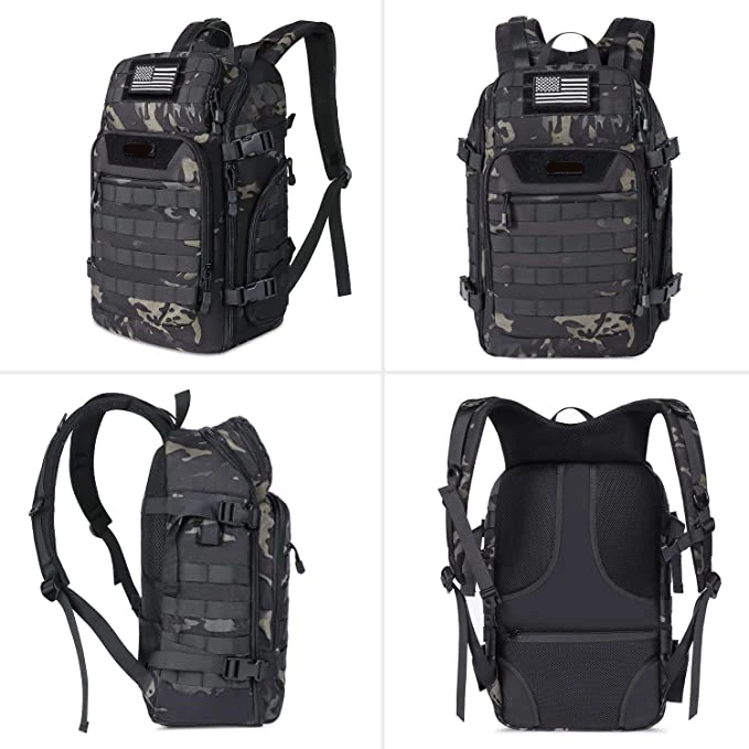 ISO9001 Certification Factory Tactical Soft Pvc Rubber Backpack Patches Tactical Backpack With Frame