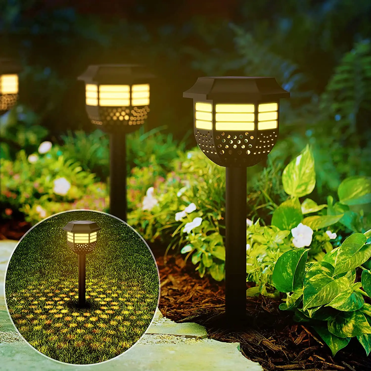 Solar Sensor Light PIR Human Body Induction Waterproof Step Solar Wall Light Outdoor Garden Yard Fence Lamp Light