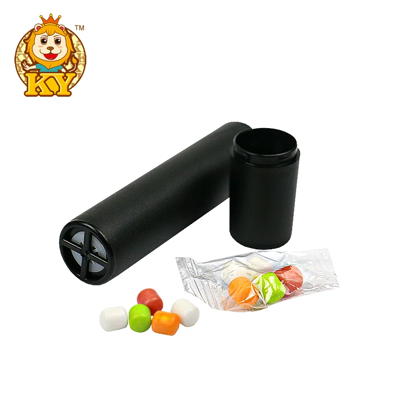 Wholesale plastic sound tube toy with fruity flavor compress candy for kids