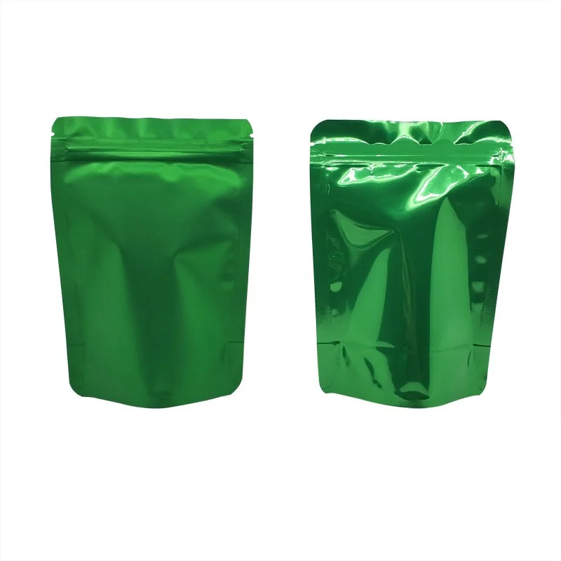 P114  11X16X6 cm Wholesale Price Mini Resealable Custom Tea Silver Mylar Aluminum Foil Pouch Food Packaging Bag