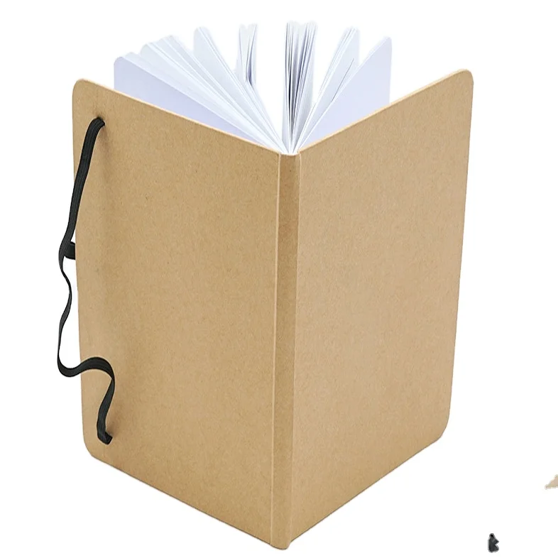 Custom A5  kraft paper notebook with pen eco-friendly notebook journal