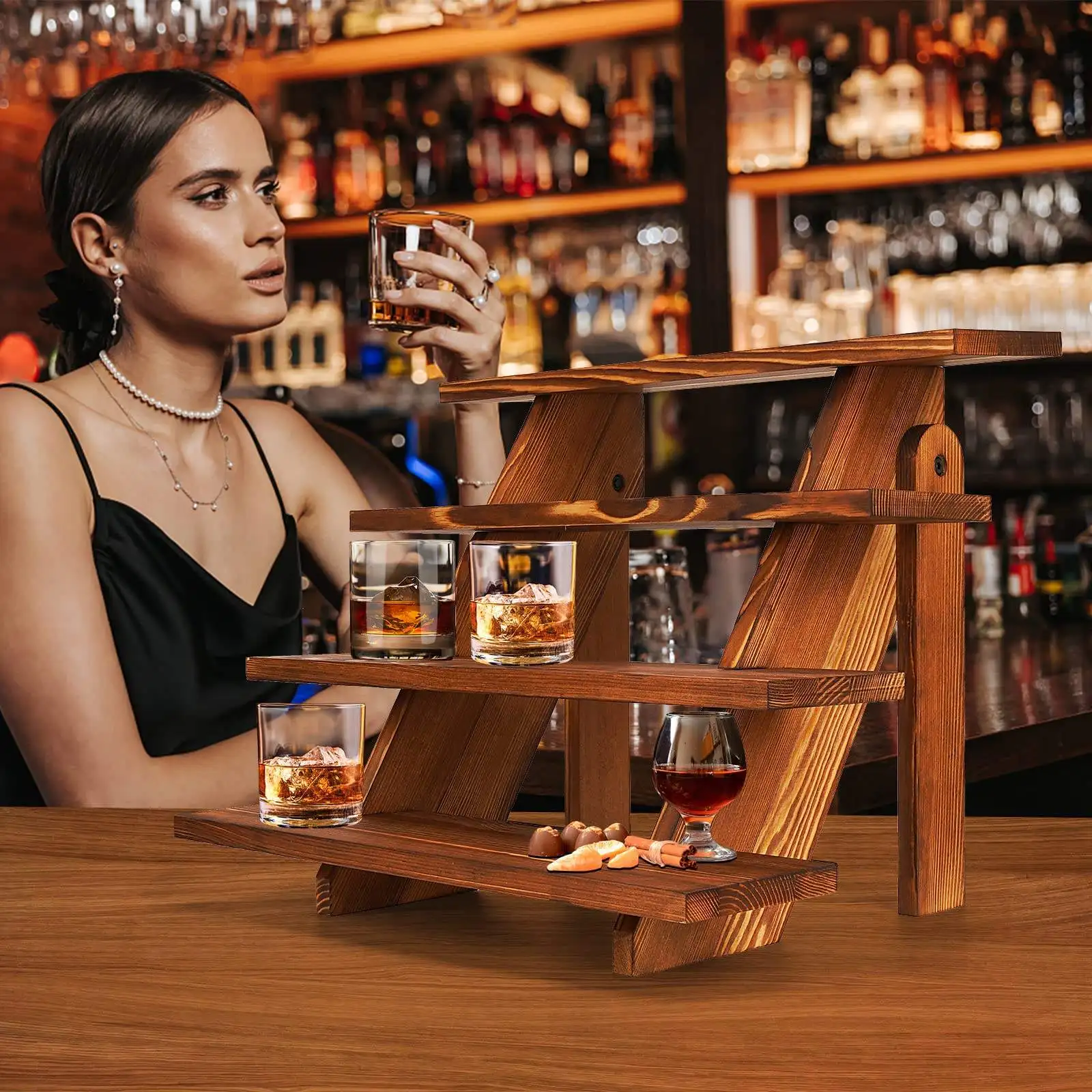 Wholesale Custom Reusable 4-Tier Dessert Table Showcase Cupcake Stand Display Rack