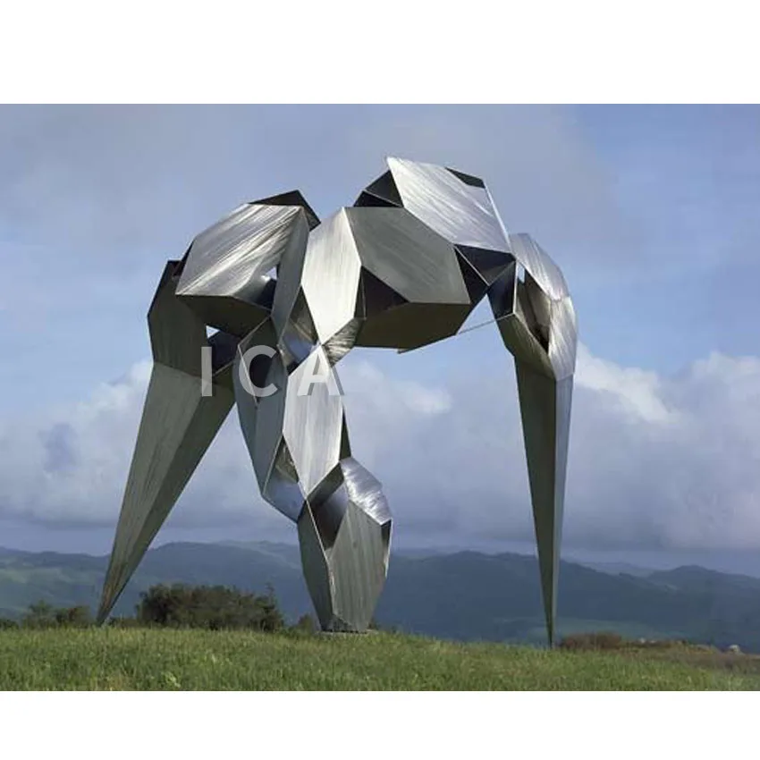 High Polished Silver Stainless Steel Large Metal Dragon Sculpture
