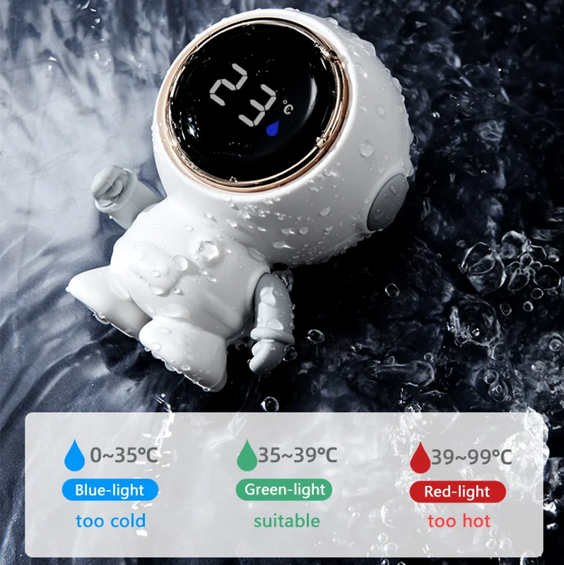 Fahrenheit degree centigrade floating instant read wireless digital household baby bath electronic water astronaut thermometer