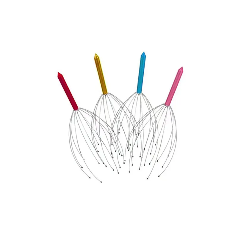 
High Quality Stainless Steel 6 Kinds Handle Head Massager Spider 12 Finger Head Massager Headhel Scalp 