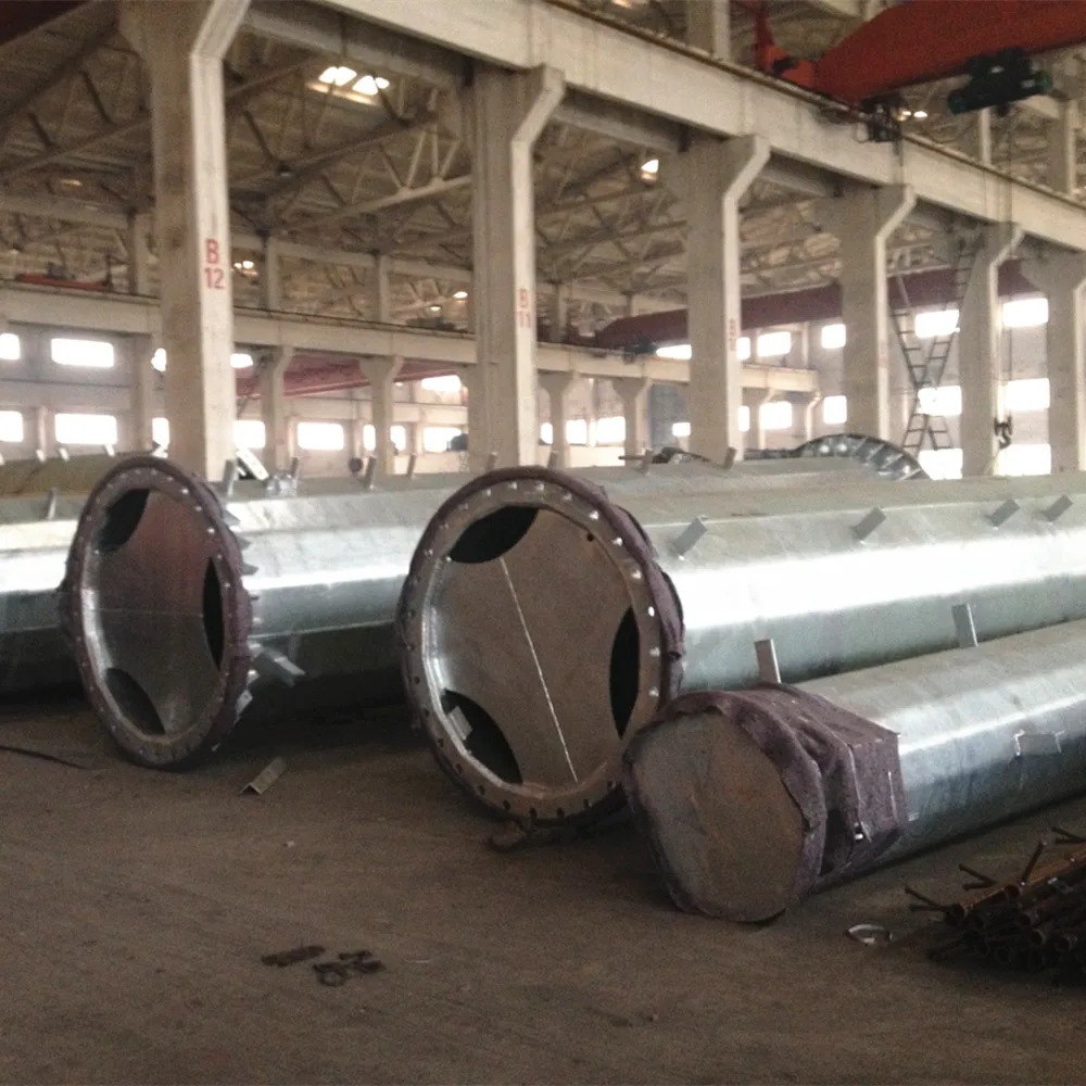 Direct Buried Steel Electrical Pole For Power Distribution Equipment Sheet Metal Fabrication