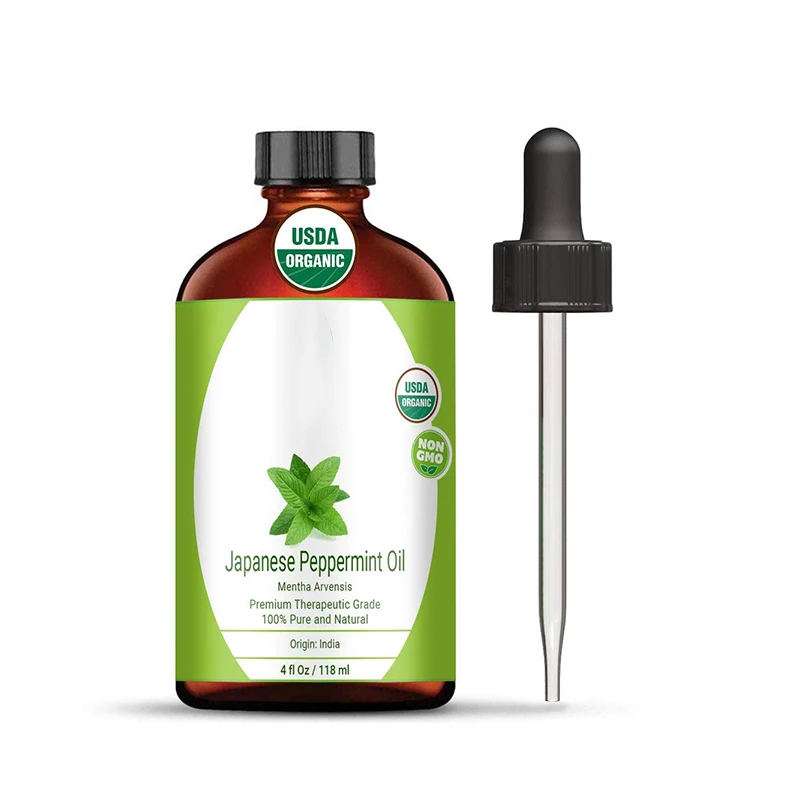 Japanese Peppermint Essential Oil Organic USDA 100% Pure and Natural Premium Therapeutic Grade For Aromatherapy Skin Care Hair