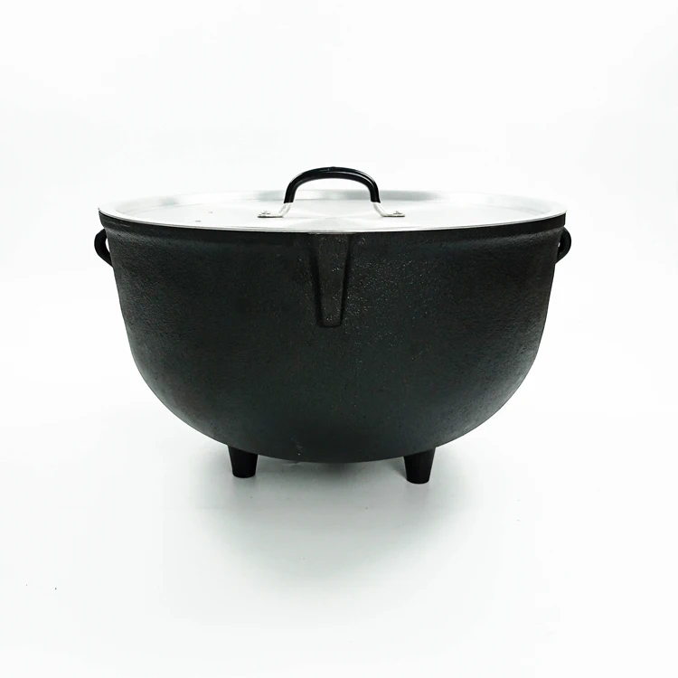 China manufacturer Kitchen ware Non stick  Hot Sale pre-seasoned cast iron pot dutch oven casserole for outdoor cook
