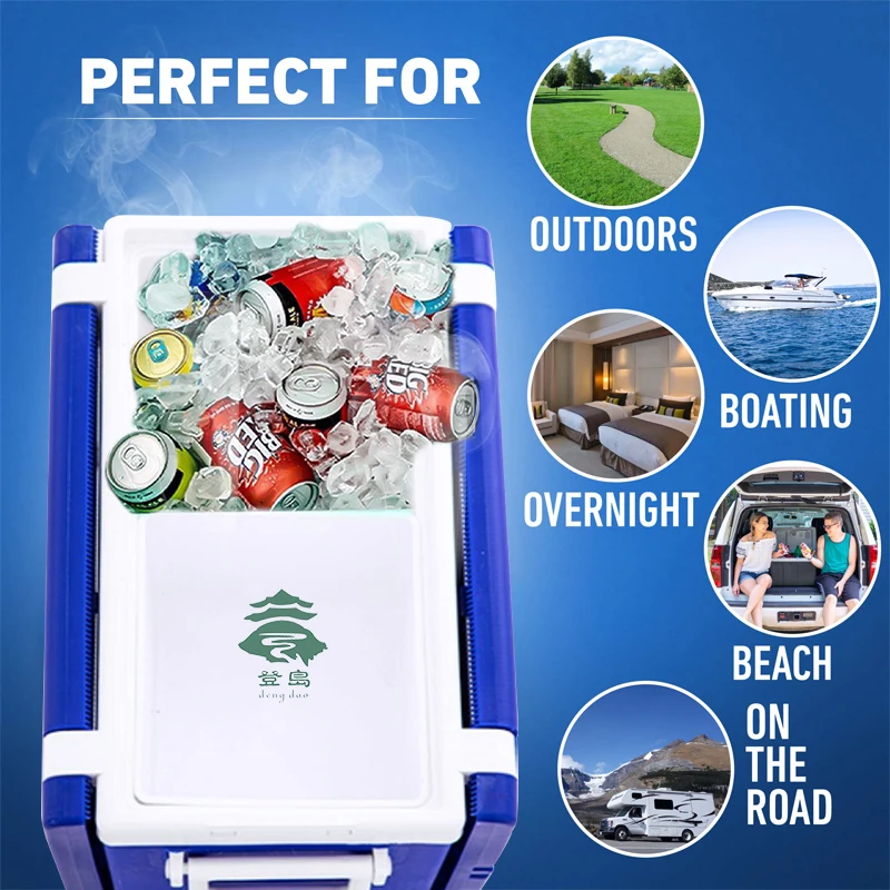 HOT Custom New Design Cooler Box With Table And Chairs Stools Camping Table Pp Ice For Outdoor Cooler Box Professional Insulated
