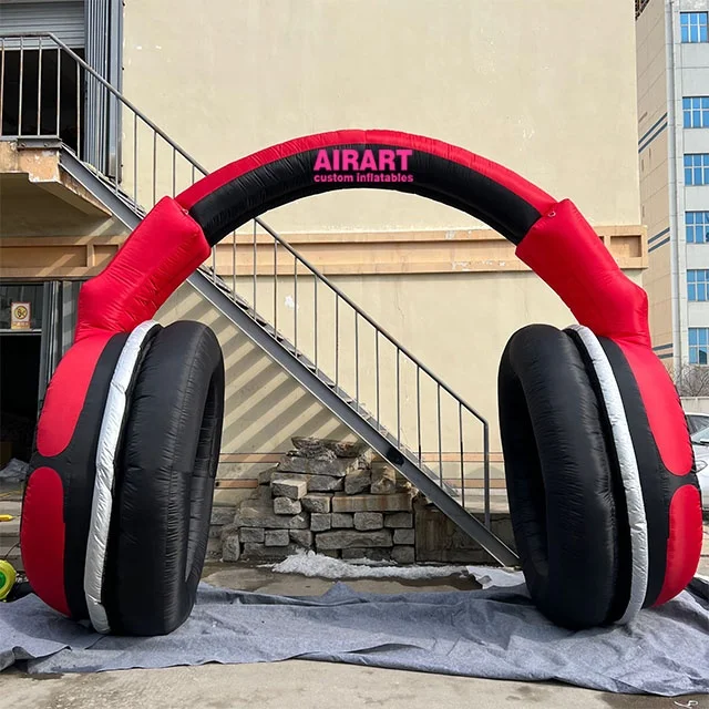 Best Selling Giant Earphone Music Event Use Inflatable Headphone Decoration