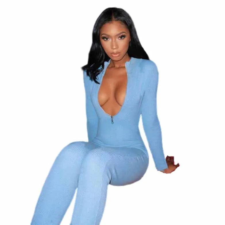 
 2020 с длинным рукавом для занятий йогой, сексуальное нижнее белье, застежкой-молнией по всей длине наборный комбинезон для женщин  