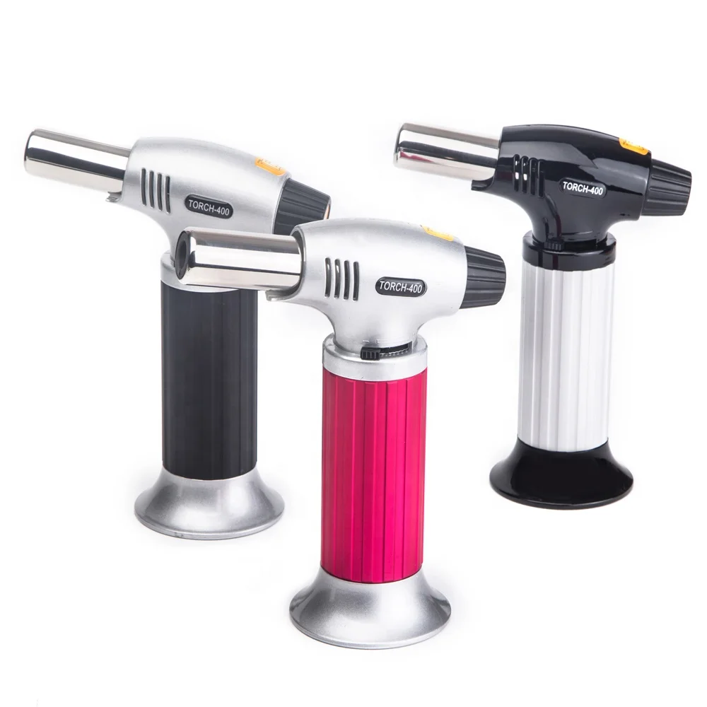 Кухонная надувная зажигалка, многоразовая кулинарная Бутановая Зажигалка с регулируемым пламенем