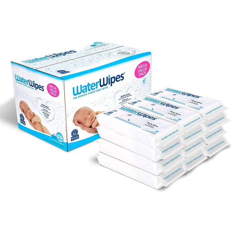 12 pack water wipes babies 99.9 pure sensitive skin pure water baby wipes soft flushable wet wipes unscent