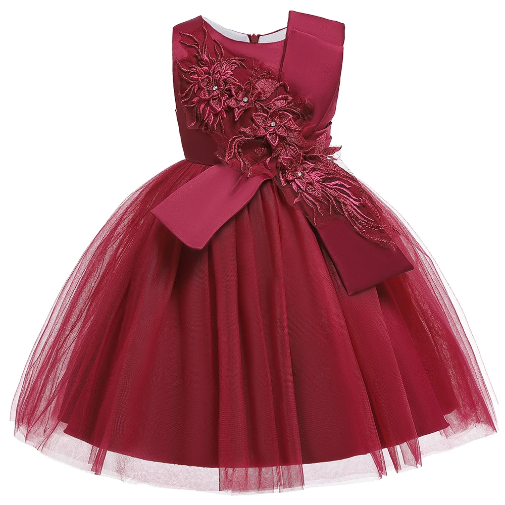 MQATZ Latest Beautiful Applique Girl Dress Hot Selling Party Baby Ball Gown Lovely Frock for 3-10 Years L5150