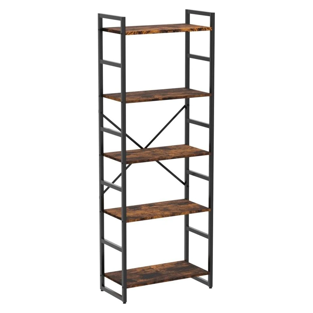 WIREKING wholesale industrial bookcases and bookshelf home office furniture corner wooden book shelf rack for living room