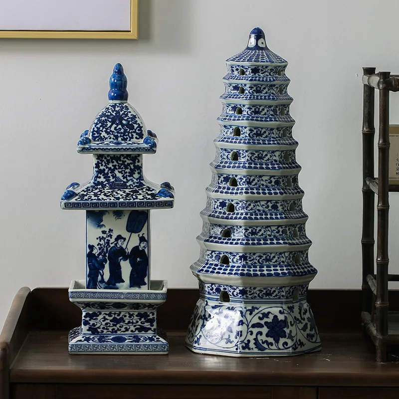Decorative Jingdezhen Porcelain Wenchang Tower: Antique Pagoda for Contemporary Spaces